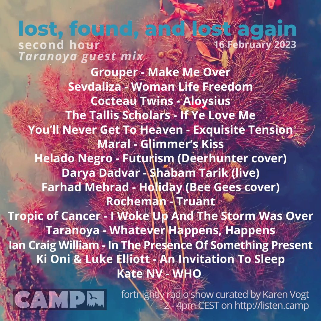 karenvogtmusic's tweet photo. Tune in to my show today 2pm CEST on @camp_fr for @taranoya1 guest mix
Listen: https://t.co/08PIQwP6Y1
#radio #ambient #experimental https://t.co/0UMhVB3Kv1