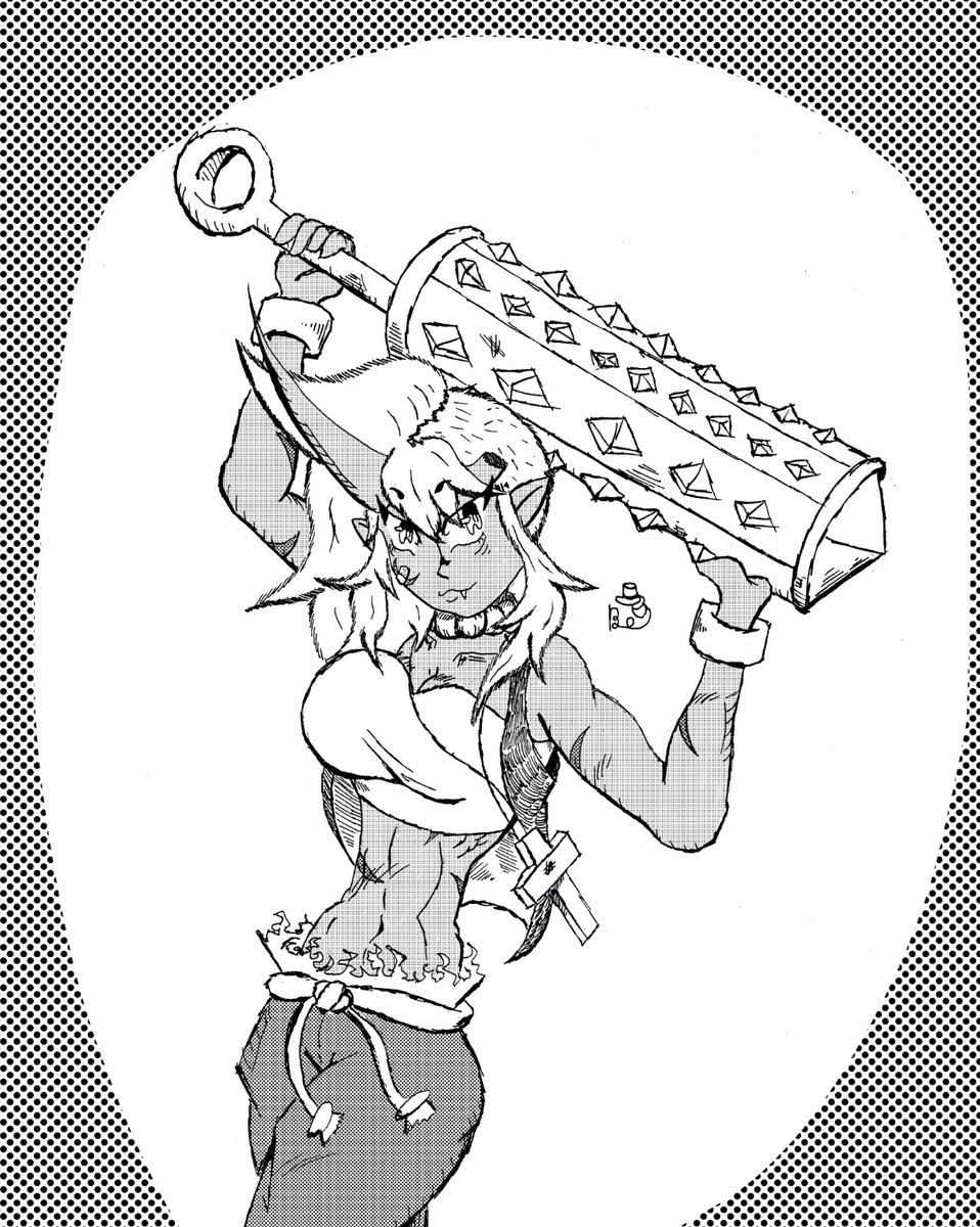 StuidoTrue's tweet photo. The giant Oni girl Sen has arrived!!!…..again just with a different design #anime #manga #animeart #mangaart #edgyanime https://t.co/YcFfrLWPzN