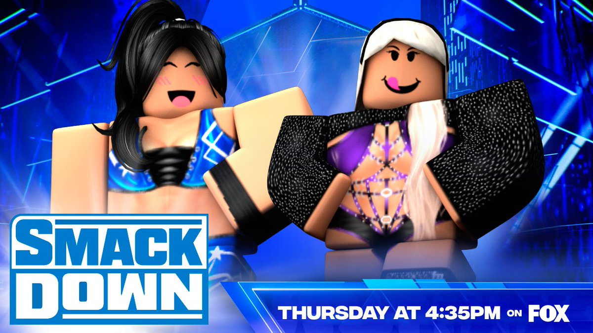 _WWERoblox's tweet photo. -TOMORROW NIGHT!- 

•@TrinaBella_02 &amp; @Licia_Fox takes on @TheCaileyApoth &amp; @stmbleinhrftstp 

•@KevxnYung goes against @oogawot 

 •@itsNayleyRW goes one on one with the diva #Aryse

•@JustDewIt10 announces an open challenge to anyone who think they can step up to him! https://t.co/4Y7l0Dwj7P