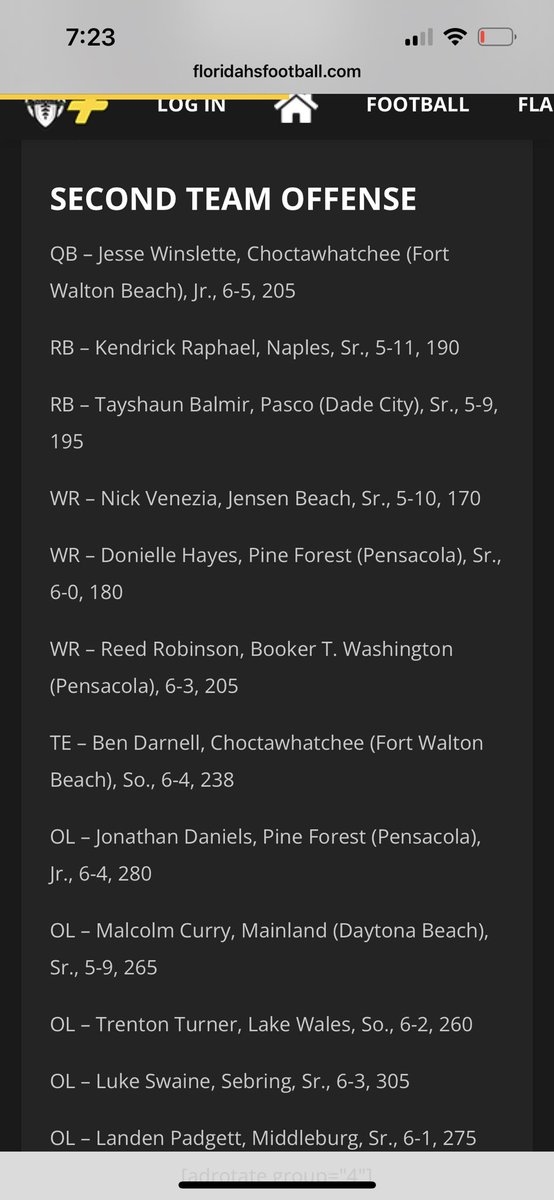 CScott39's tweet photo. Big congrats to Sebring Blue Streaks Luke Swaine on making second team All State. https://t.co/2UbAoBFynZ