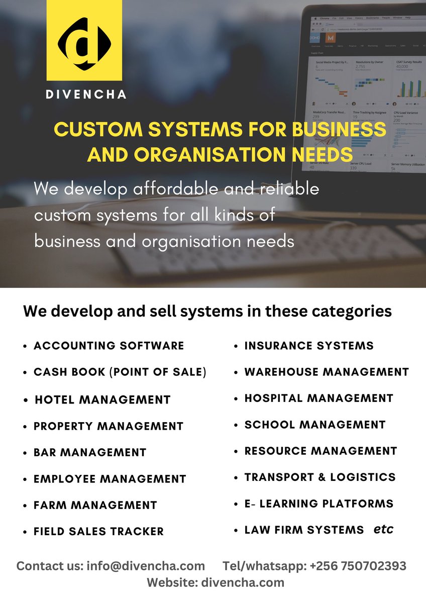 kwesigaderick's tweet photo. Let's build you a system to make your business operate better https://t.co/nqIRyb99ip