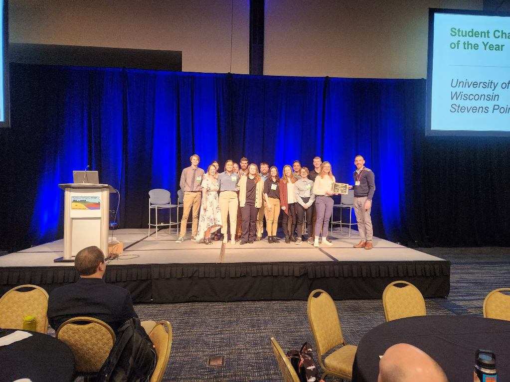 Congrats to these amazing <a href="/TWS_NCS/">TWS_NCS</a> students! Nicole Luoma with @UWSPCNR (Outstanding Undergraduate Student), <a href="/laurivora/">Laura Whipple</a> with <a href="/NorthernMichU/">Northern Michigan University</a> (Outstanding Graduate Student), and @UWSPCNR Student Chapter of the <a href="/wildlifesociety/">The Wildlife Society</a> (Student Chapter of the Year). 📸: Mark Fincel