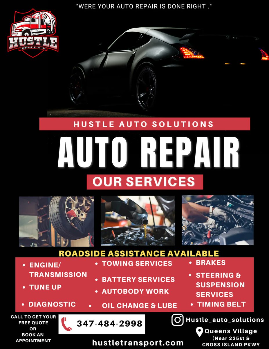 Hustle Transportation on Twitter "Free instant auto repair and