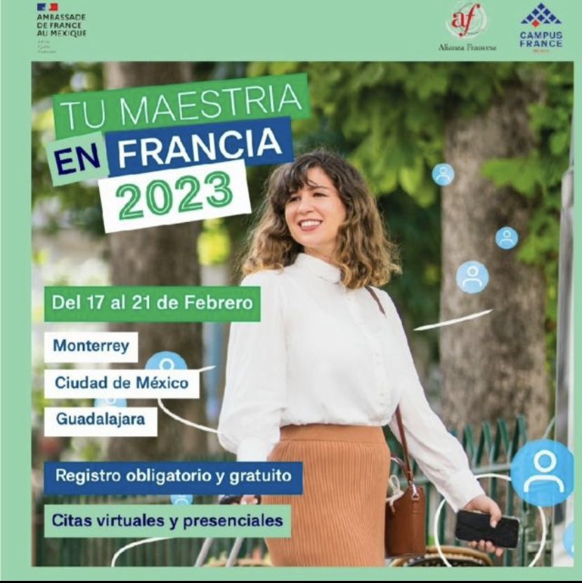 Anya Angélica Cárdenas (@anyacardenas) on Twitter photo Llegamos a México Lindo y Querido 🇲🇽 junto a <a href="/NEOMAbs/">NEOMA Business School</a> estaremos participando en la Feria Tú Maestría en Francia 2023 organizada por <a href="/CampusFranceMex/">Campus France México</a> y la Embajada de #Francia ¡Ven y conócenos! Más info 👉lnkd.in/ejkD3-cg Llegamos a México Lindo y Querido 🇲🇽 junto a <a href="/NEOMAbs/">NEOMA Business School</a> estaremos participando en la Feria Tú Maestría en Francia 2023 organizada por <a href="/CampusFranceMex/">Campus France México</a> y la Embajada de #Francia ¡Ven y conócenos! Más info 👉lnkd.in/ejkD3-cg