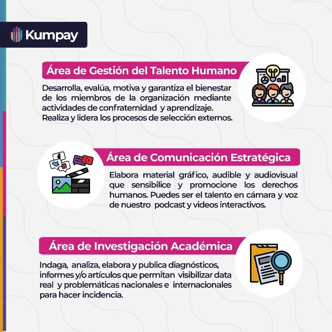 kumpay_org's tweet photo. ¡CONVOCATORIA 2023! 📢 
¿Te interesan los derechos humanos? 🫱🏼‍🫲🏽 
ÚNETE a esta comunidad de voluntarixs y sé parte de ese cambio que queremos ver en nuestra sociedad.
¡Por más derechos para más personas! https://t.co/gV67NHsXPM 🔗
#derechoshumanos #voluntariado #Kumpay https://t.co/L0EkgdLGLe
