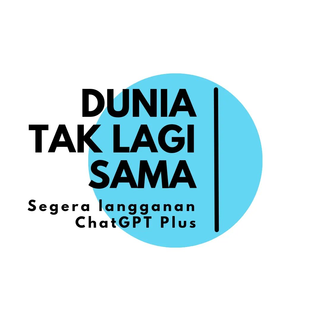 byotenega's tweet photo. Dunia tak lagi sama. 

Jika pekerjaanmu berhubungan dengan menulis dan riset, saya mempunya saran untuk segera berlangganan ChatGPT Plus. Dengan biaya 20 dollar sebulan, atau 300 ribuan rupiah. Kita dapat melakukan pekerjaan dengan lebih cepat, efisien (dan jauh lebih pintar). https://t.co/3fCIJoXFON
