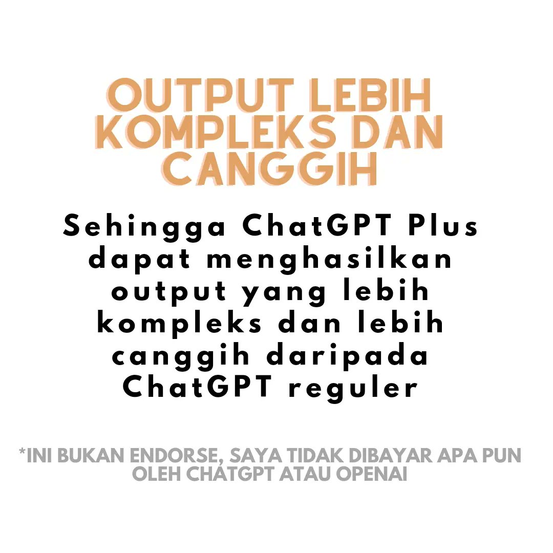 byotenega's tweet photo. Dunia tak lagi sama. 

Jika pekerjaanmu berhubungan dengan menulis dan riset, saya mempunya saran untuk segera berlangganan ChatGPT Plus. Dengan biaya 20 dollar sebulan, atau 300 ribuan rupiah. Kita dapat melakukan pekerjaan dengan lebih cepat, efisien (dan jauh lebih pintar). https://t.co/3fCIJoXFON