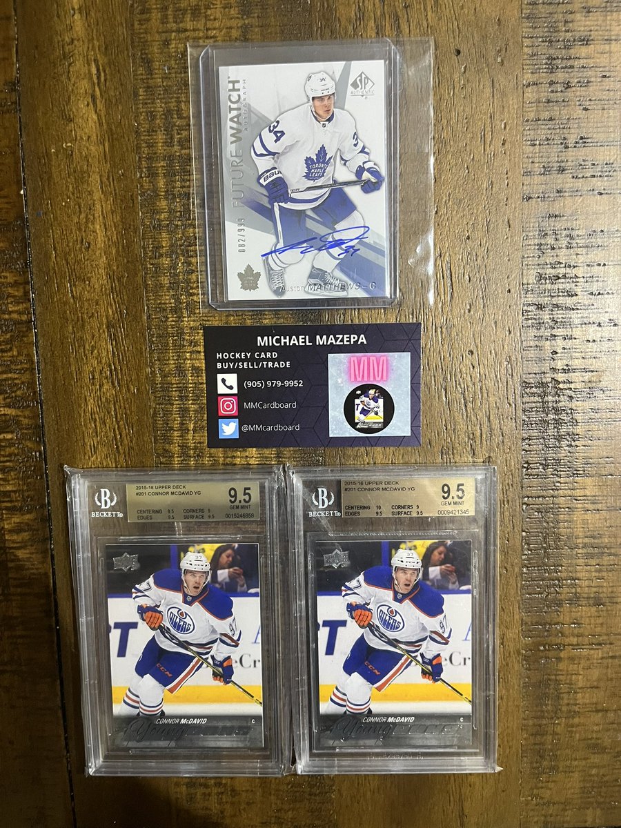 MMcardboard's tweet photo. 13/100 left in the winners choice. $38 cad/100 spotter. Winner taking either Matthews or both mcdavids https://t.co/S5RaFmCCDh