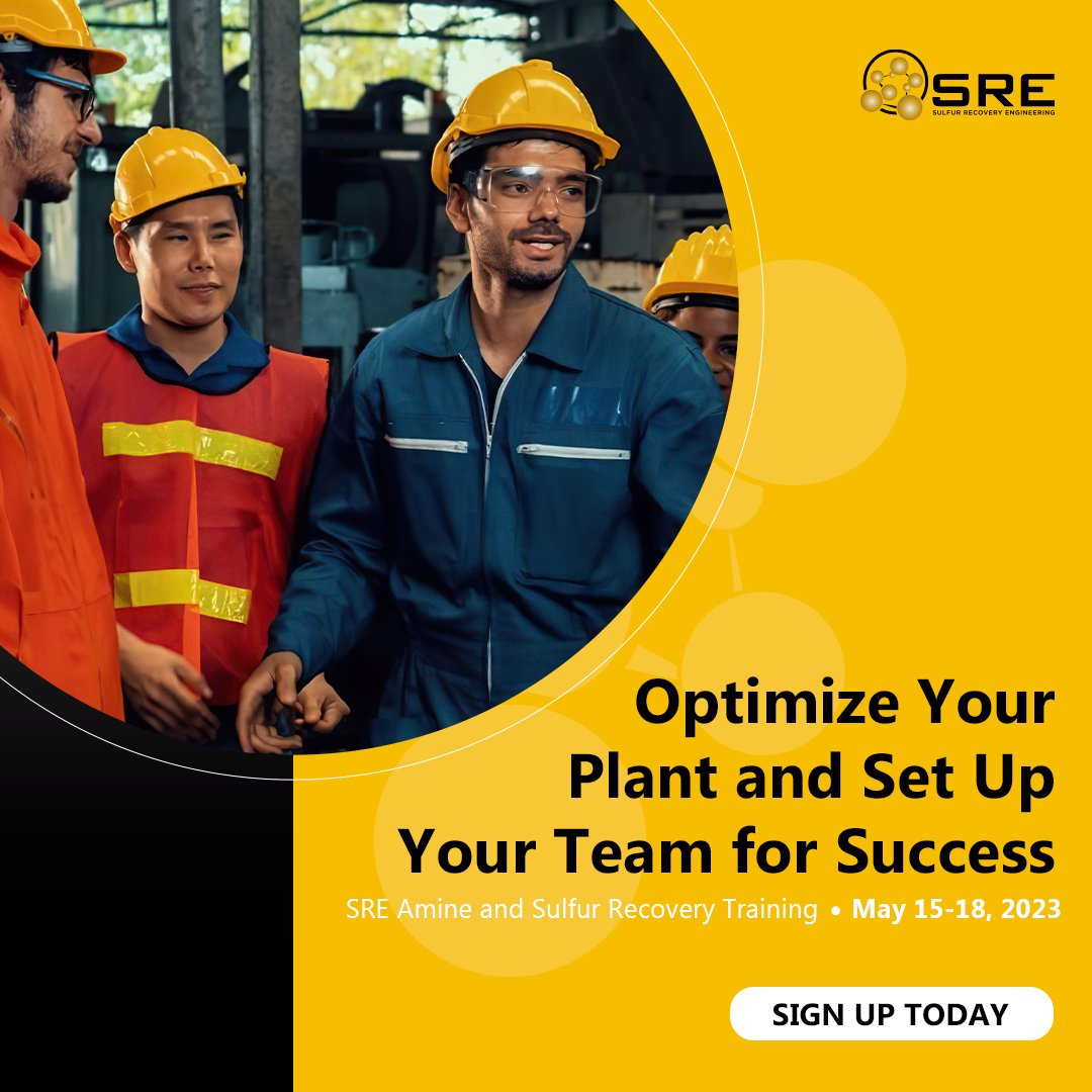 SulfurRecovery's tweet photo. Join #SRE for a four-day sulfur recovery and amine training in #SATX!

Sign up today: https://t.co/ObbHZbo6cD https://t.co/vfpIwvcwks