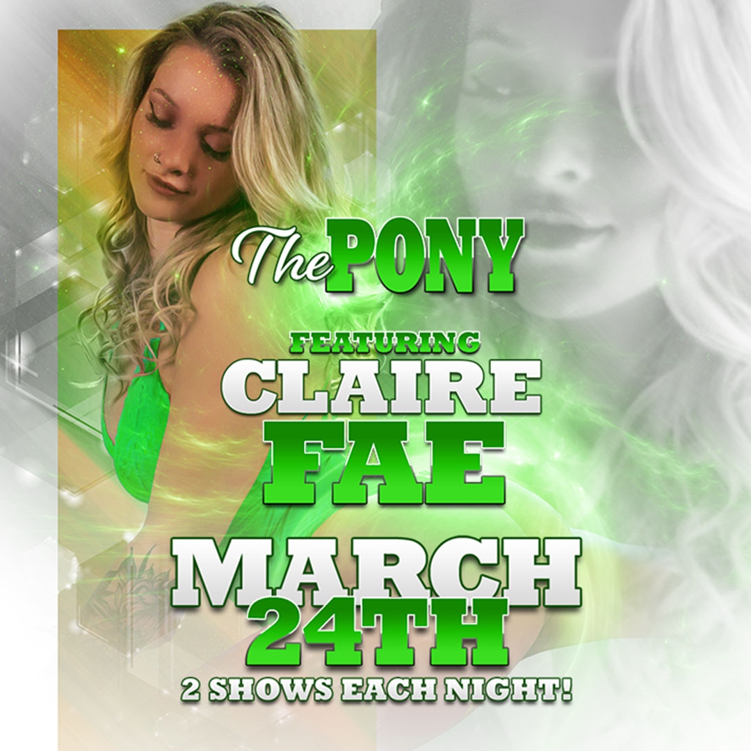 indy_pony's tweet photo. March's #FridayNightFeature is Ms. Exxxotica Chicago, Claire Fae!
Catch both of her shows on March 24 #OnlyatThePony!
.
.
.
#exxxotica #featureentertainer #thingstodo #thepony #ponyindy #indystripclubs #indianapolis #ponyparty #alwaysapartyatthepony https://t.co/ZdBXmDuFx1