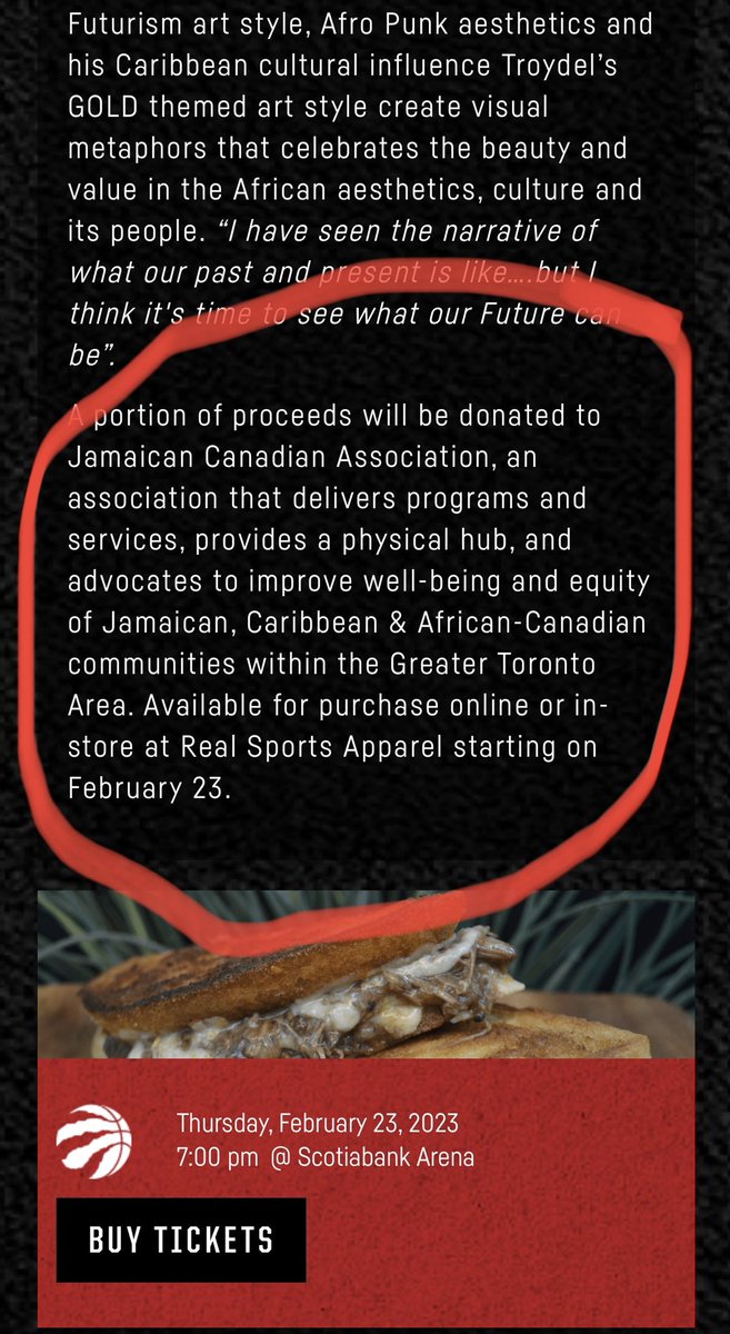 Thank you <a href="/Raptors/">Toronto Raptors</a> for financially supporting <a href="/jcaontario/">Jamaican Canadian Association</a> during your upcoming Culture Night #onelove #BHM 🇯🇲🇨🇦