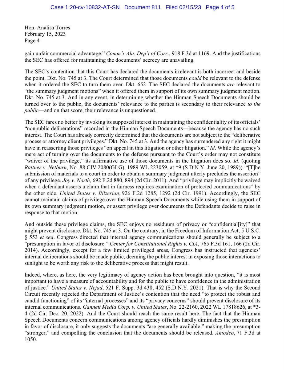 FilanLaw's tweet photo. #XRPCommunity #SECGov v. #Ripple #XRP I’m hearing some people are having difficulty reading, on mobile devices, the Roslyn Layton Motion to Intervene.  Here are image files of the motion. https://t.co/3EOXiZaaFz