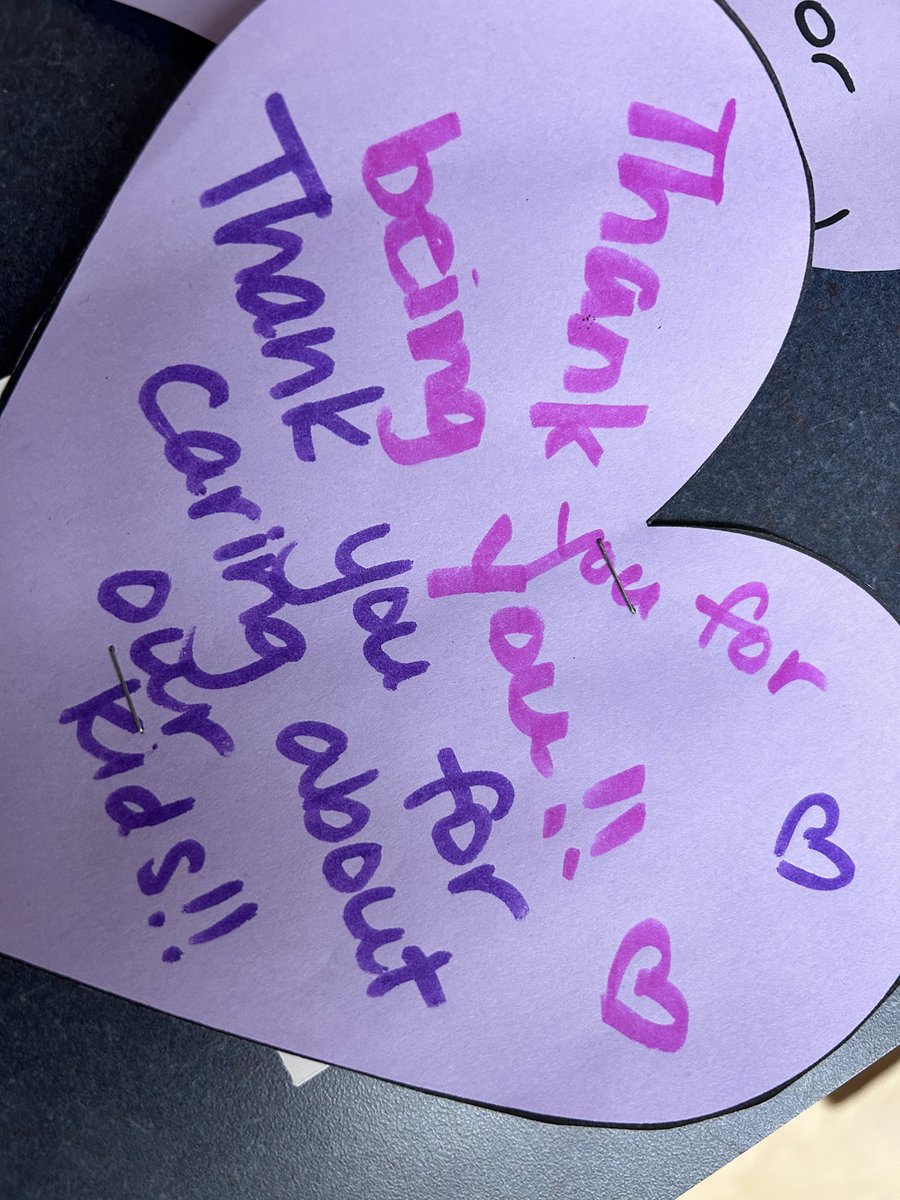 An appreciative approach to kindness in February. Our PAC sending staff notes of positivity effort awesomeness & acknowledgment of the hard work that goes into the beautiful and complex work of supporting their children @dorothylynas @NVSD44 #KindnessMatters