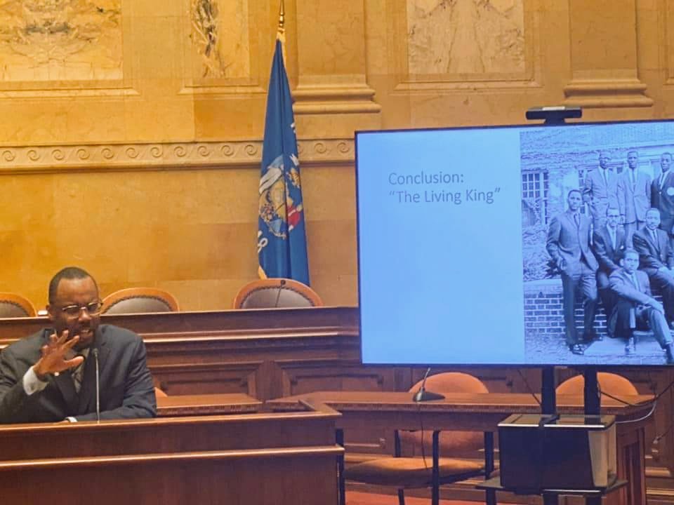 CeddyCed81's tweet photo. Spoke at the Wisconsin State Capitol today for a Lunch and Learn lecture hosted by State Sen. Lena Taylor and State Rep. LaKeshia Myers. https://t.co/UYNzNRZJDi