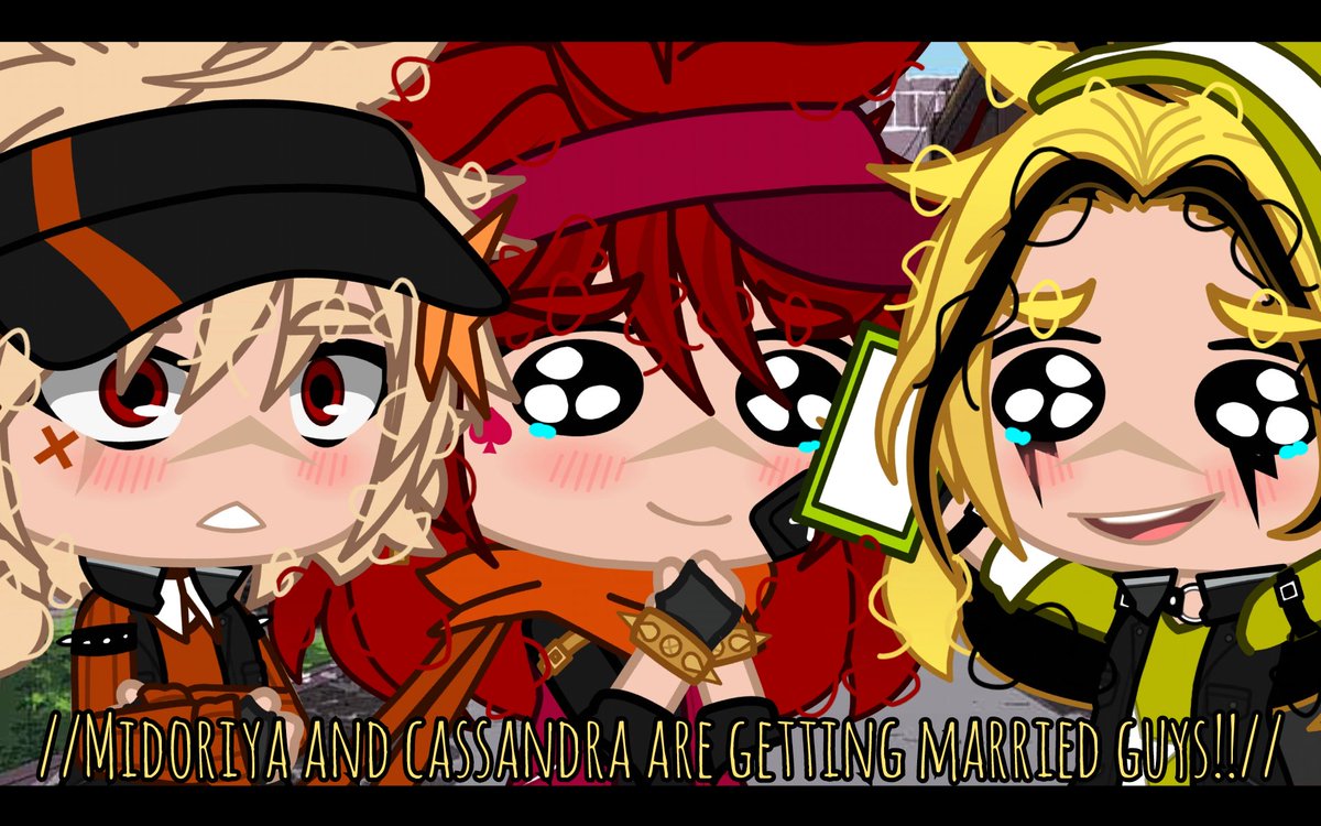 Unknownoxolol's tweet photo. //☆Midoriya and Cassandra's friends just got the news that there getting engaged they are so happy for them!☆//Hero meets singer//☆Wedding series coming soon☆// #unknownxlolheromeetssinger #GachaEdit #MHA #MyHeroAcademia #series #Wedding 💍💍✨️ https://t.co/Z94UMOVeIT