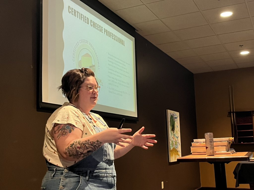 It takes 4000 hours of cheese experience, $500, and a passing grade on a 150 question test they make you take naked with just a #2 pencil to become a #certifiedcheeseprofessional. #thingsilearnatnerdnite #twotruthsandalie ;)