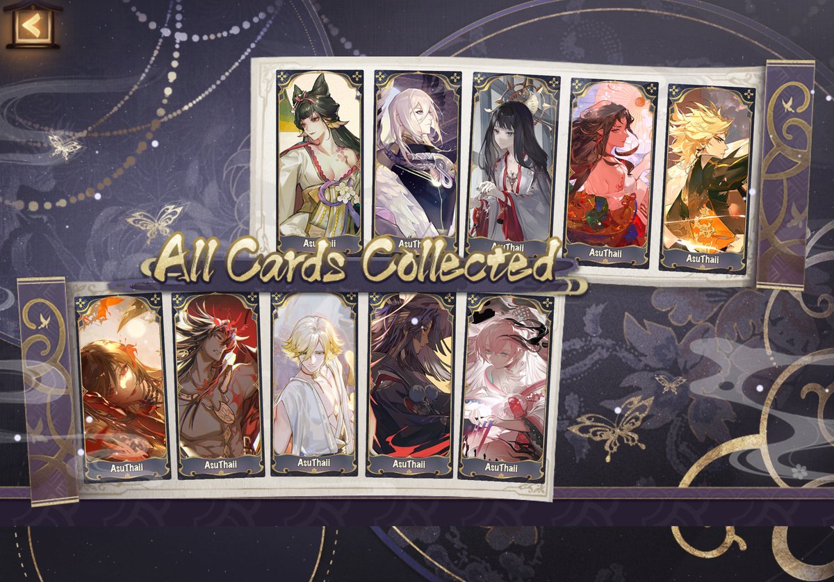 MyDear_Asura's tweet photo. #CLAMPCrossover #AdventureOfEncounters I managed to collect ten Shikigami Cards! https://t.co/dG8Vgv5Brf