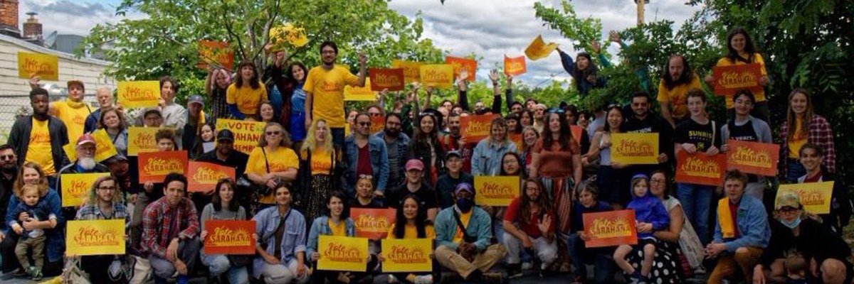 Jen__Benson's tweet photo. In January of 2021 I started volunteering with @mhvdsa canvassing for @sarahana’s assembly campaign. Knocked doors in sun, snow, rain, heat waves and deep freezes, became a better organizer, met my neighbors, and made some incredible friends. https://t.co/TCfbzPl17A