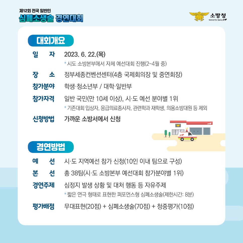 Clean_DBFS's tweet image. 2023년 제12회 일반인 심폐소생술 경연대회 개최 !