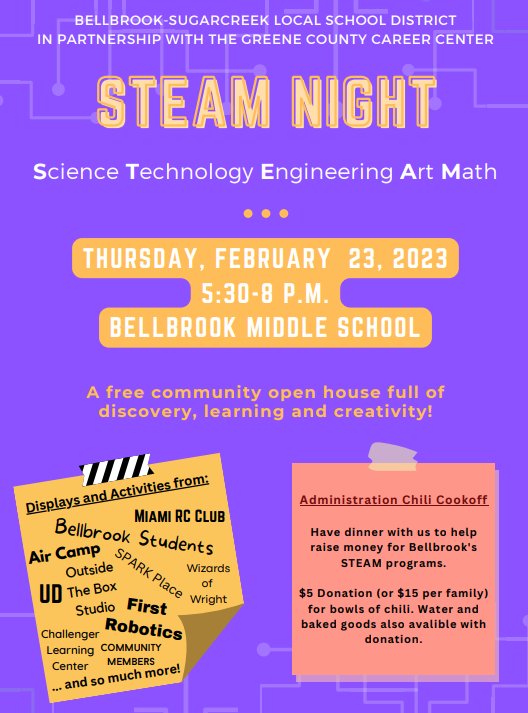 FRC6936's tweet photo. We will be at Bellbrook Middle School on Feb 23. We hope to see you there! https://t.co/2R05aMiDri