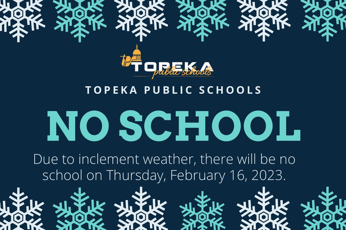 To ensure families &amp; staff have advance notice, due to inclement weather &amp; anticipated challenging travel conditions in the morning, school will be closed Thursday, February 16, 2023. We hope this early notice helps our families and staff plan for Thursday.