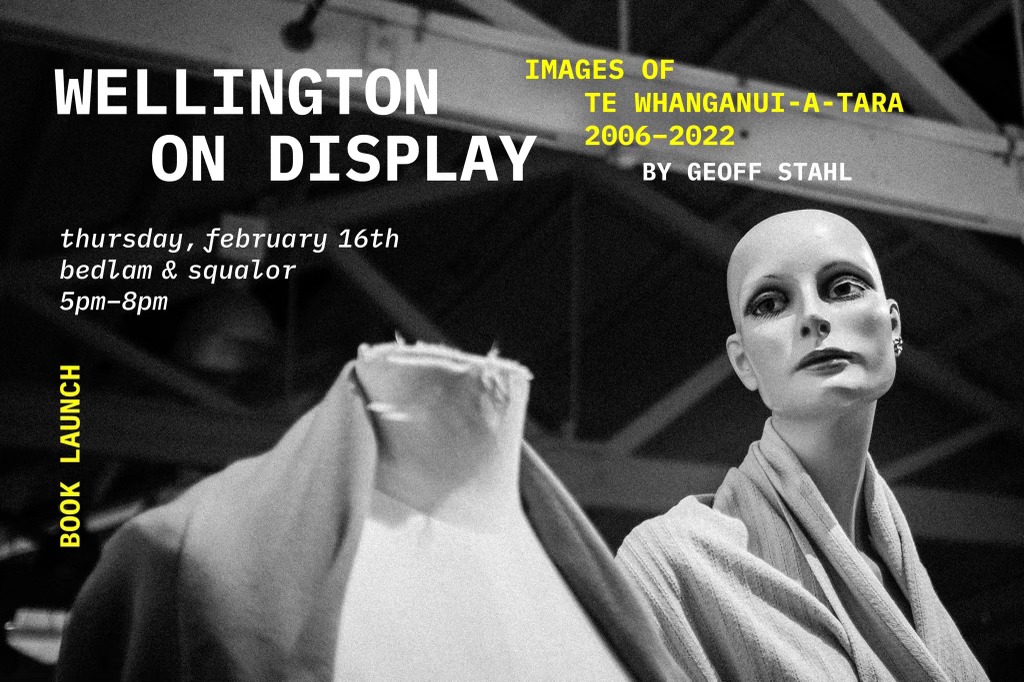 tvdisko's tweet photo. If you happen to be kicking around Wellington today (Thurs), the launch for my photo book, Wellington on Display, is happening at Bedlam &amp; Squalor (above Rogue &amp; Vagabond) from 5-8 PM. If you're interested in a copy and can't make it in person, DM me. #wellington https://t.co/wHlrE58Q5C