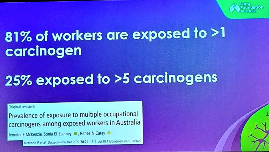 Most of us are exposed to carcinogens at work. @UnderwaterDoc #ALCC2023