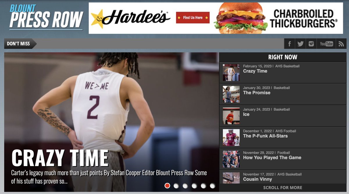 Alcoa senior Jahvin Carter is more than just a scorer. The guy is a show. Period. Visit blountpressrow.com and see "Crazy Time" as we honor the new Tornado scoring champion with a video we feel reflects one of the great playmakers of our time.

Congratulations, Jahvin.