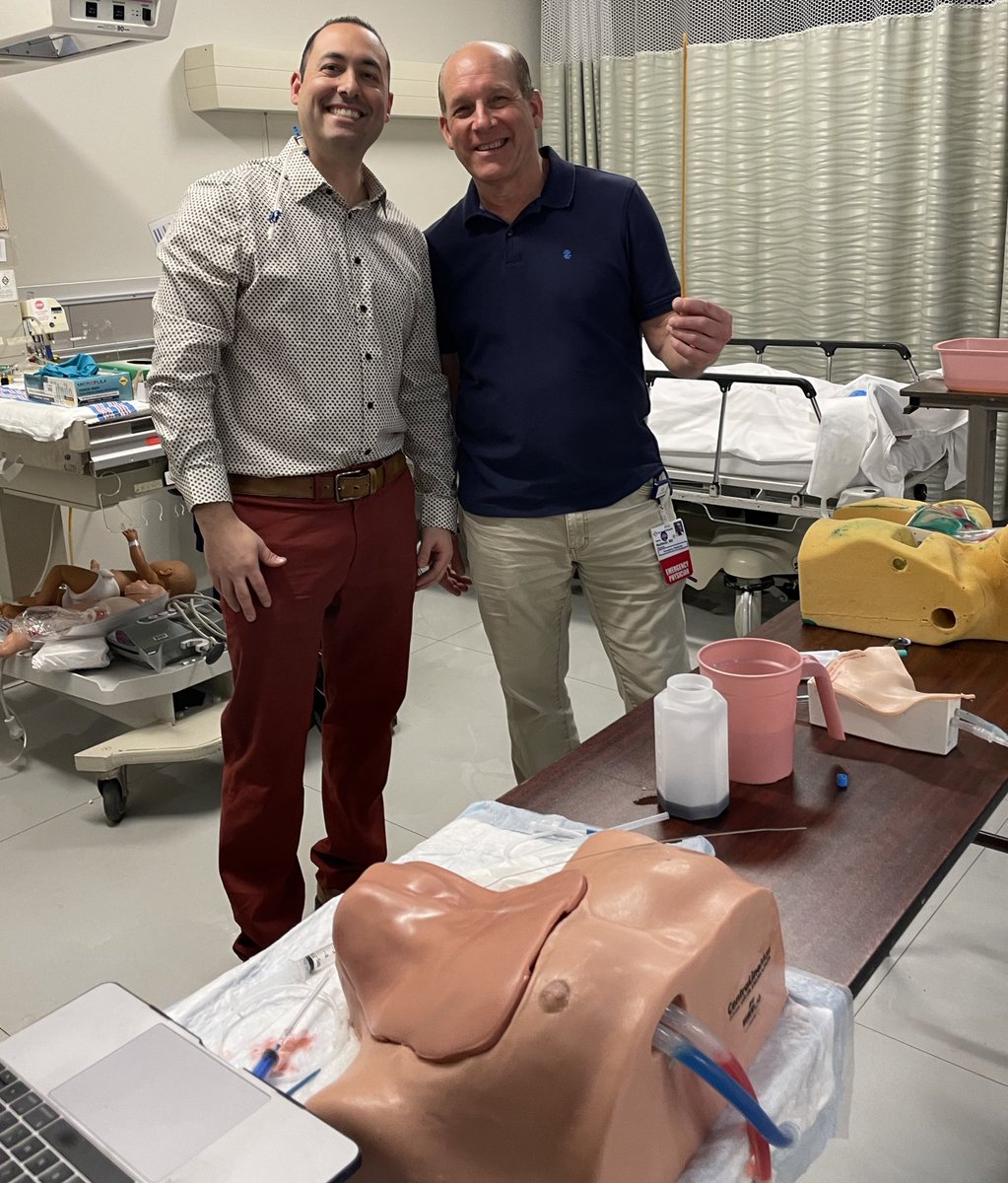 <a href="/StJoesEM/">St. Joseph’s EM</a> goin’ in on Sim today. UGRA, LVADs, and GU emergencies. Giving our residents the tools for success. Love this job! #Simulation #emergencymedicine