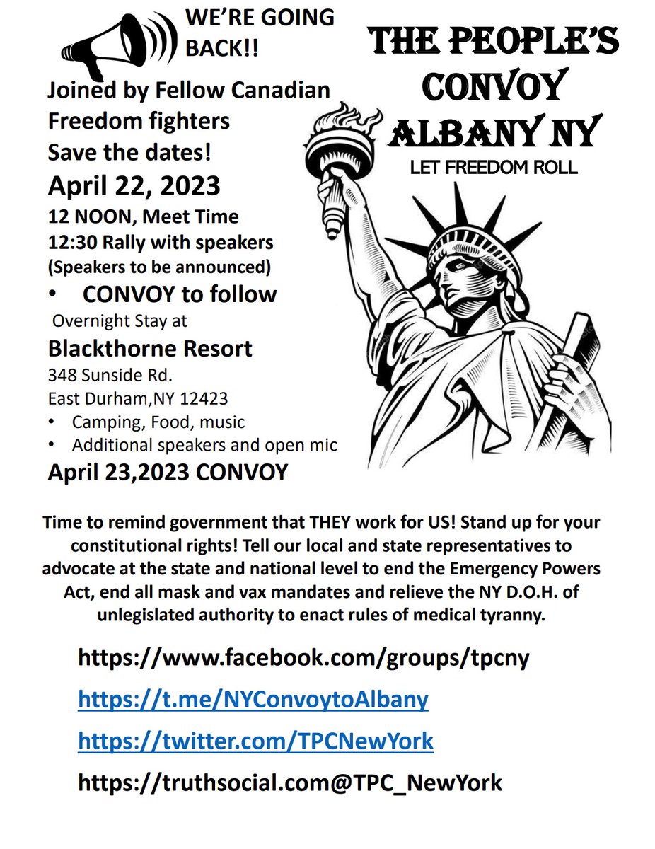 TPCNewYork's tweet photo. Come out and join us!!! 
#STOPTHEMANDATES  #FREEDOM https://t.co/U0LMRUZvGX