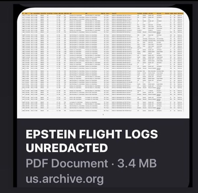 Epstein Flight Logs Unredacted FpDYyEZXgAAkkls?format=jpg&name=small