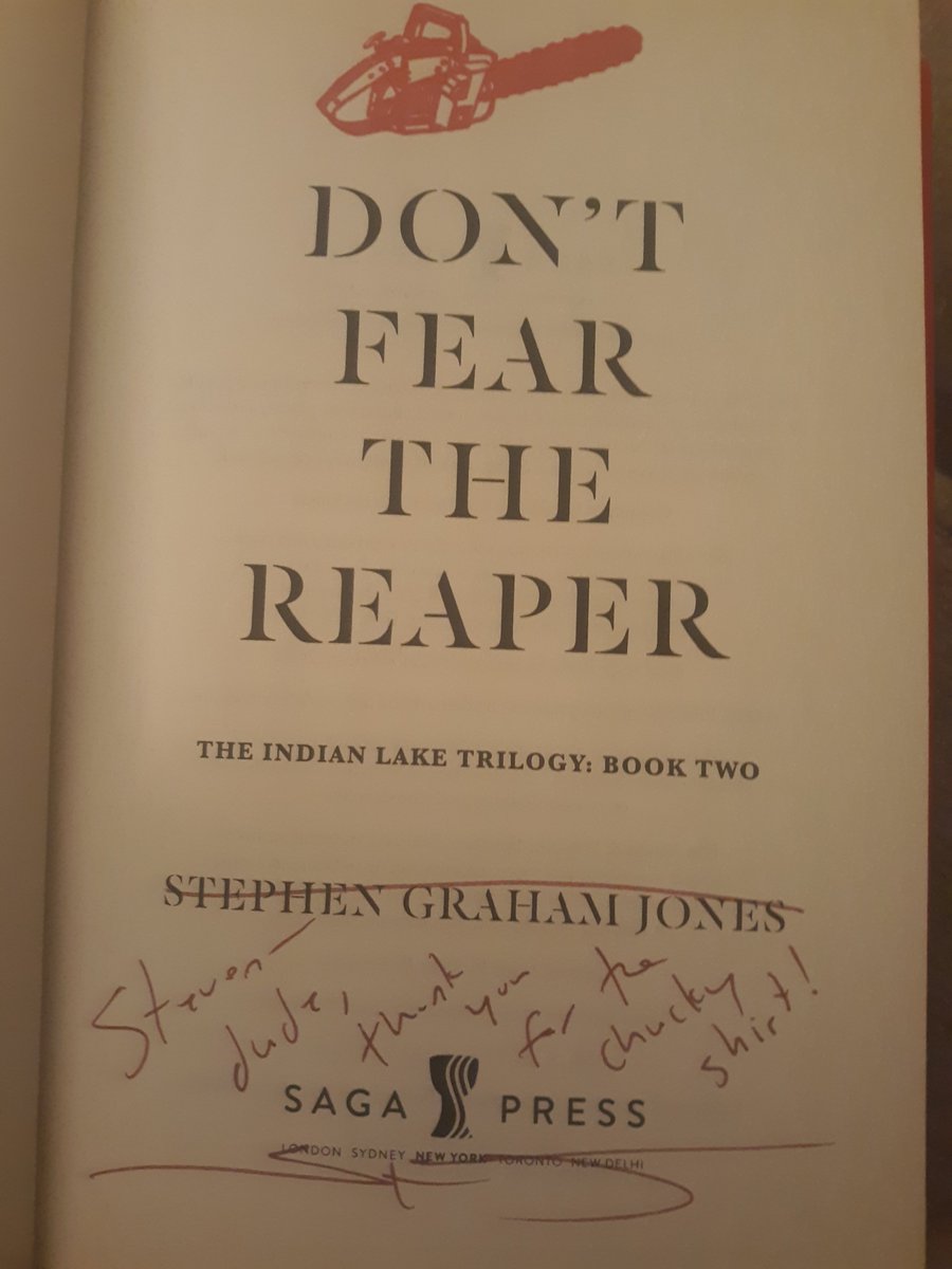 If Randy Meeks had lived to read Don't Fear the Reaper, he would have redacted his statement that 'sequels suck.' New favorite book, same favorite final girl, and same favorite author @SGJ72  I only cried a little, page 418 #JadeDanielsIsMyFinalGirl