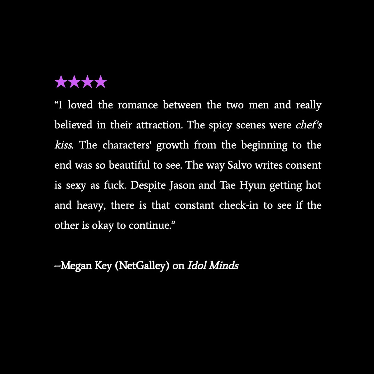 JetspaceStudio's tweet photo. "The way @ktsalvo writes consent is sexy as fuck." Yep. Find out for yourself and pre-order Idol Minds, available Feb 21:  https://t.co/4MuHSLqogB

#idolminds #gaykpop #mmromance #gayromance #mmromancebooks https://t.co/GEiRxnFLT2