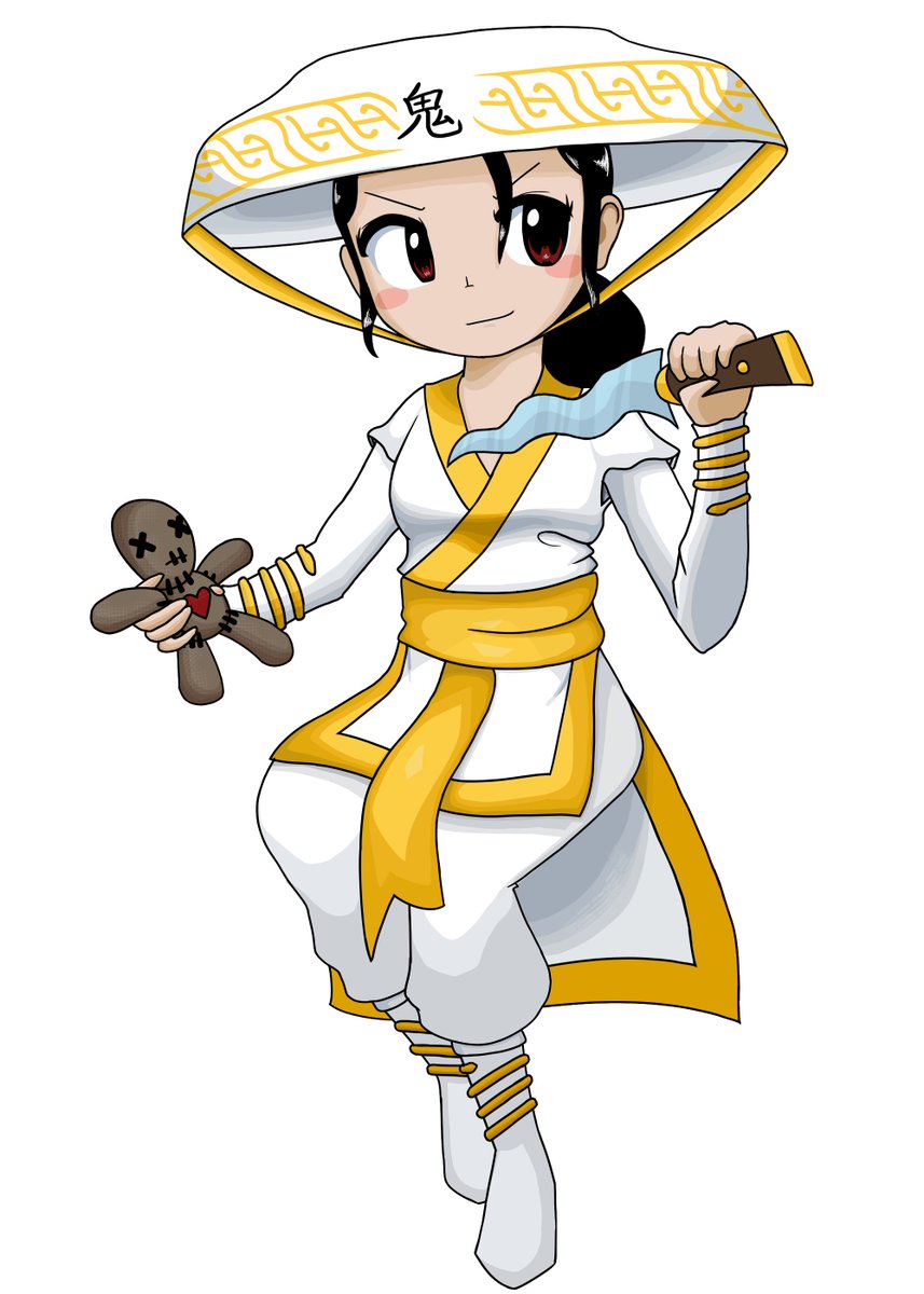 icedfruit2's tweet photo. my attempt at ashrah in zun style #MortalKombat #MK #Ashrah #touhou #東方Project https://t.co/6hoEKv9fgI