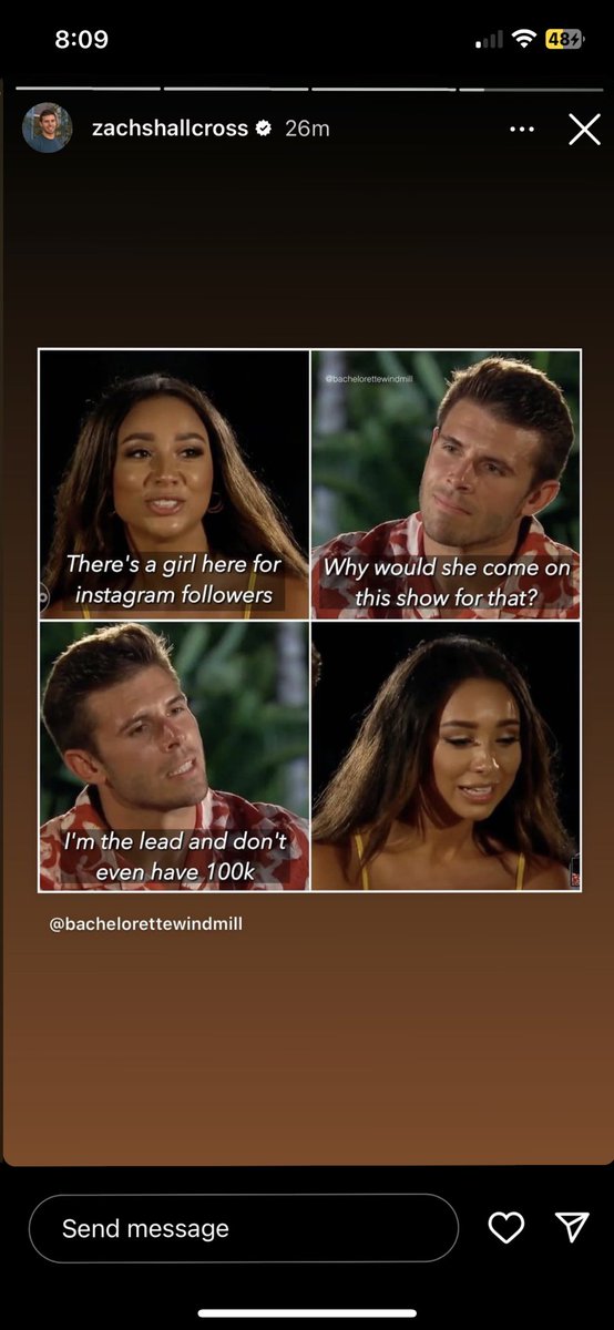 TheBachBabes's tweet photo. Okay Zach reposting this meme is SENDING ME. We love a man who is confident enough to poke fun at himself😂

#TheBachelor https://t.co/6ukzYrHju9
