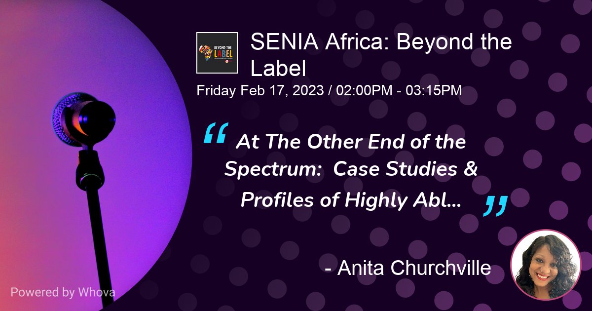 Honored and excited to be adding High Ability/Gifted &amp; Talented Education to the inclusion conversation at SENIA.  If you're in Johannesburg for the conference, stop by! <a href="/seniaworldwide/">SENIA International</a>