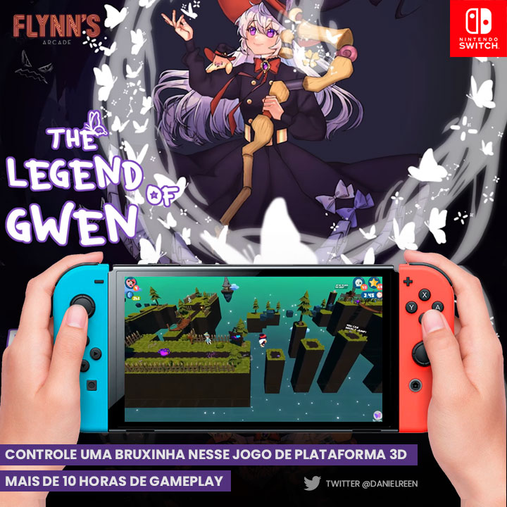 danielreen's tweet photo. #SORTEIO🎉 #GIVEAWAY
The Legend of Gwen está chegando hoje no Nintendo Switch e recebi 3 chaves para vocês. Pra participar:

- Me segue + segue a @FlynnsArcades 
- 🔄+💙
- Comente esse post com um GIF de algum anime. Solto as chaves na sexta (17/02) https://t.co/xIhPOKRPA8