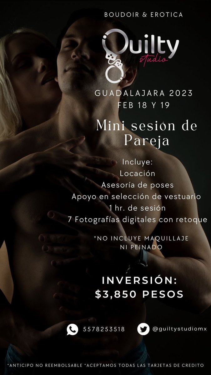 guiltystudiomx's tweet photo. Atención #gdl #guadalajara #jalisco #parejas #chicaunicornio #vixen #stag #Boudoir #cuckold #hotwife Próximo 18 y 19 de Febrero estaremos de visita en Guadalajara. Informes y Reservas 
📞5578253518 https://t.co/YvuI23VxeU