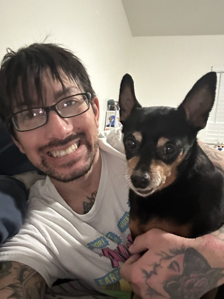 TalbertLeo's tweet photo. Couldn’t tell which one I liked best, even though hair is a mess 😂. Today I’m feeling more better. Not overdoing it today. Yay cuddle time 🐾🐾🐶🐈🐱. Cats are off in their own world at the moment. Hope you had a good day?
#petsarefamily #funko #minpinmix #avengers https://t.co/WfvtCCChOx