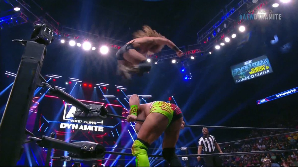 All Elite Wrestling on Twitter "Huge diving splash by boy_myth_legend