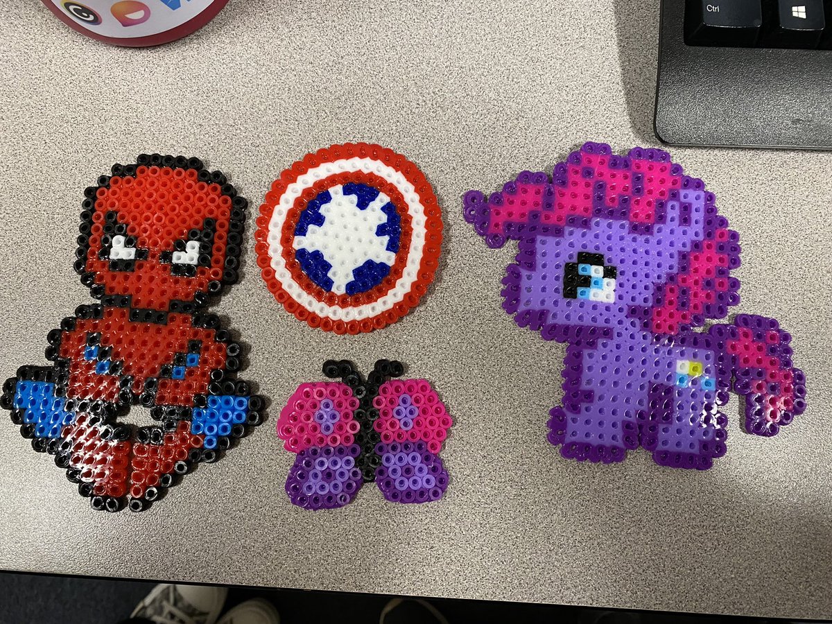 I made Spidey!! #teacherlibrarian #Spiderman #beads