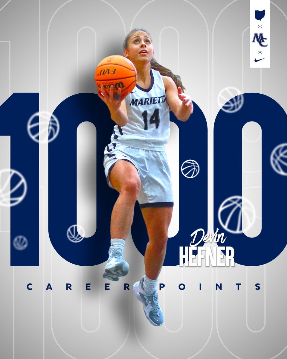 Marietta_WBB's tweet photo. Congratulations to @DevinHefner on joining the 1K club tonight 💪🤩 https://t.co/i8HJFfEZ9B