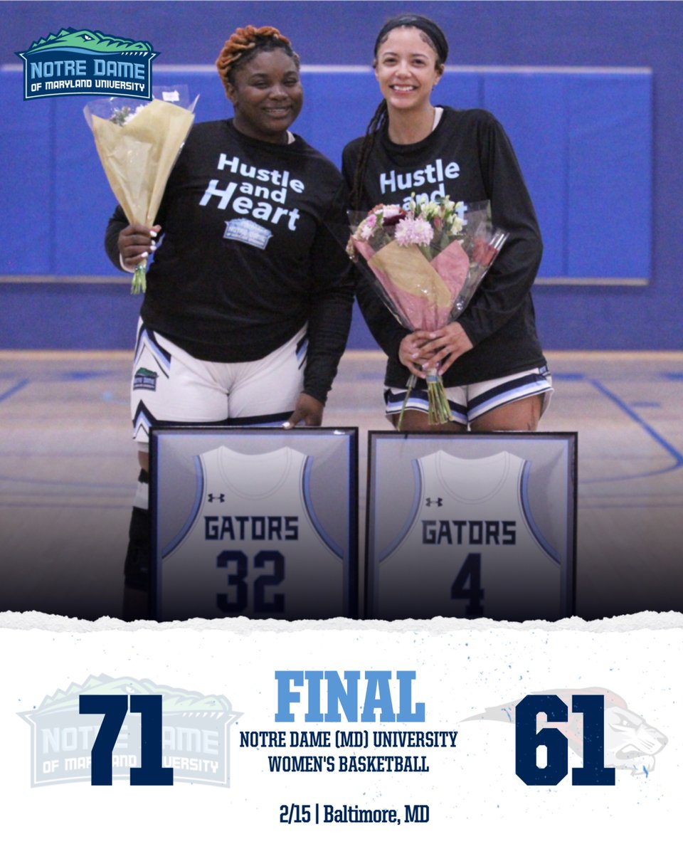 Celebrating Senior Day with a W!!!!

The Gators defeated Bryn Athyn to earn their 20th win of the season! Alexis Durham led all scorers with 24 points! Seniors Ayana Brim and Daija Fitchett have now won 51 games, the most by a senior class in the CSAC Era!!

#GoGators