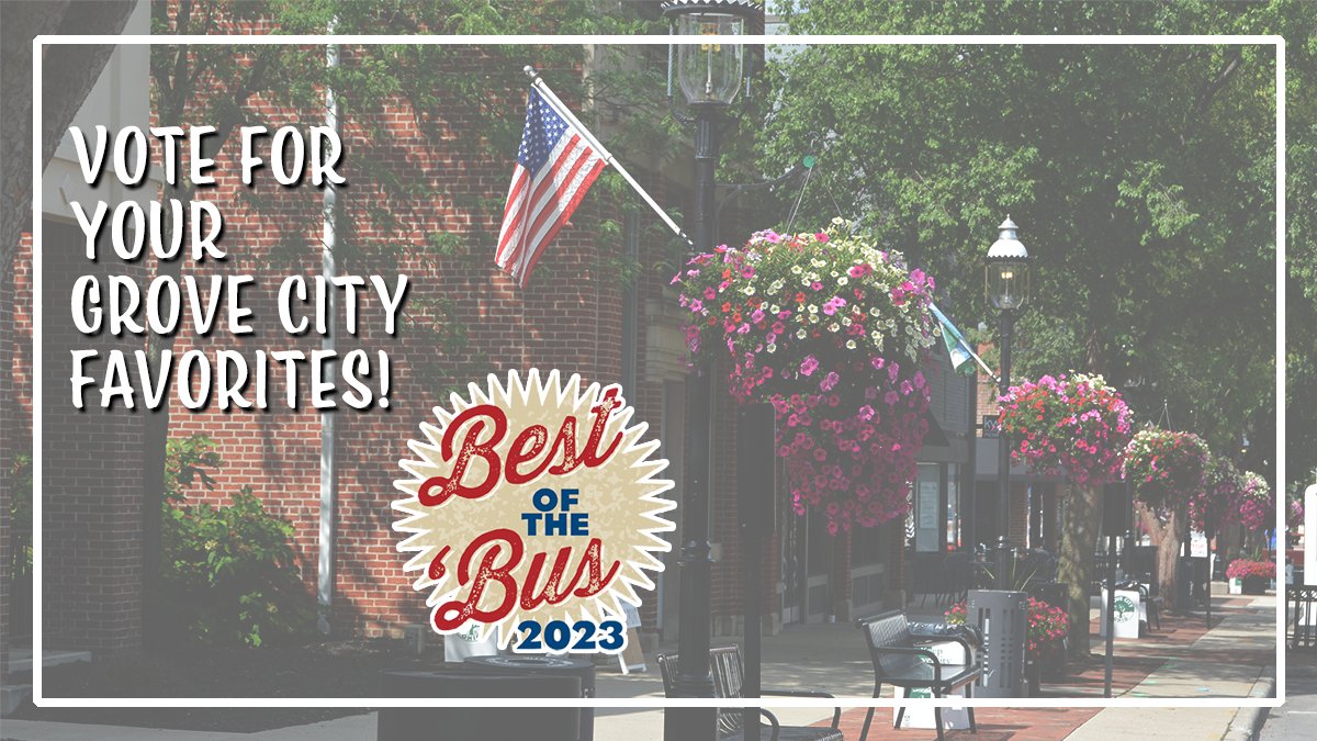 Nominate your #GroveCityOhio favorites!
The 2023 <a href="/CityScene/">CityScene Magazine</a> Magazine Best of the 'Bus award nominations are open through March 15 online at bit.ly/gcCSBB23
