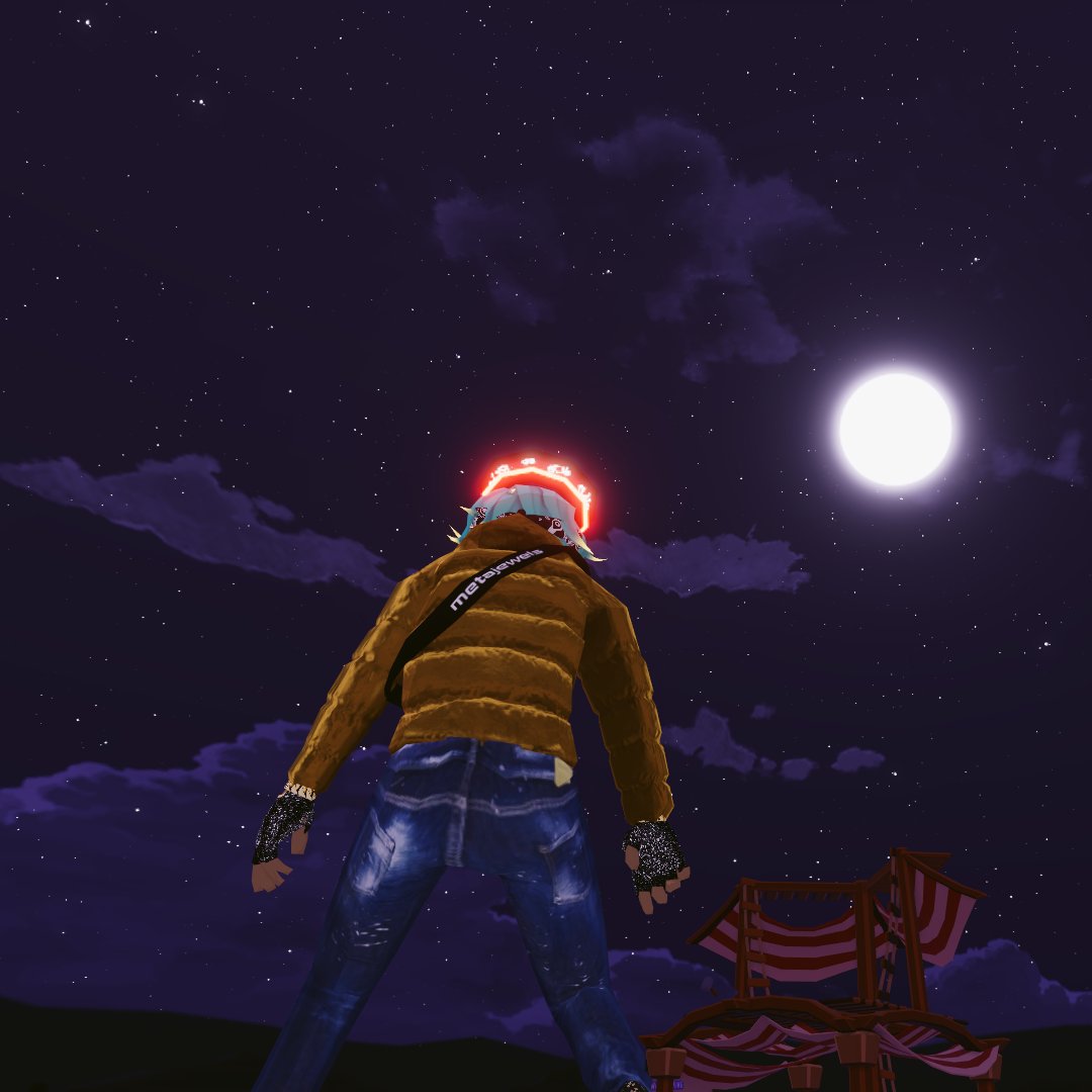 It's #WearableWednesday ! Here's my fit for the day! 
<a href="/GoldGuyDCL/">TheGoldGuy.eth</a> - 🧥👖👟
<a href="/metajewels_io/">Meta Jewels</a> - 🎒 🫠
<a href="/MetaPartyDCL/">MetaParty</a> - 👑

Come hang witya boy! -100,-100