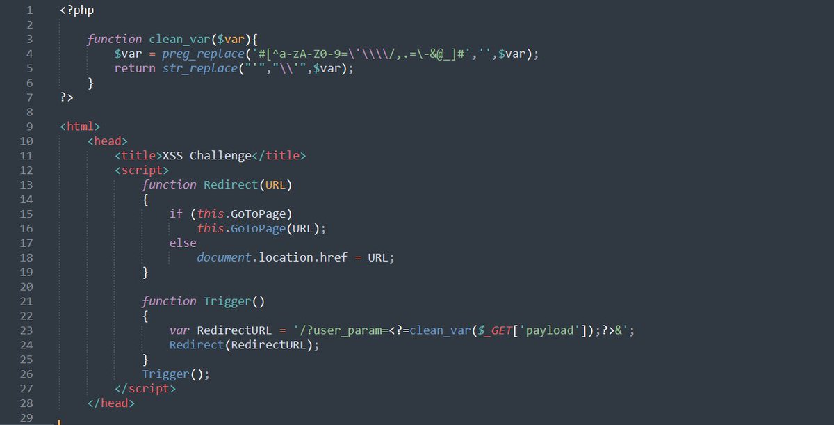 This is a tricky #XSS found by <a href="/osama_hroot/">osama_alaa</a> while bug hunting. 
Don't be fooled by the looks, the technical challenges are very interesting and I promise you will learn something 
I created a sample app to try it yourself, and test your skills
…hallenge-bbp-asvzw.ondigitalocean.app/BB_2302.php

Enjoy :)