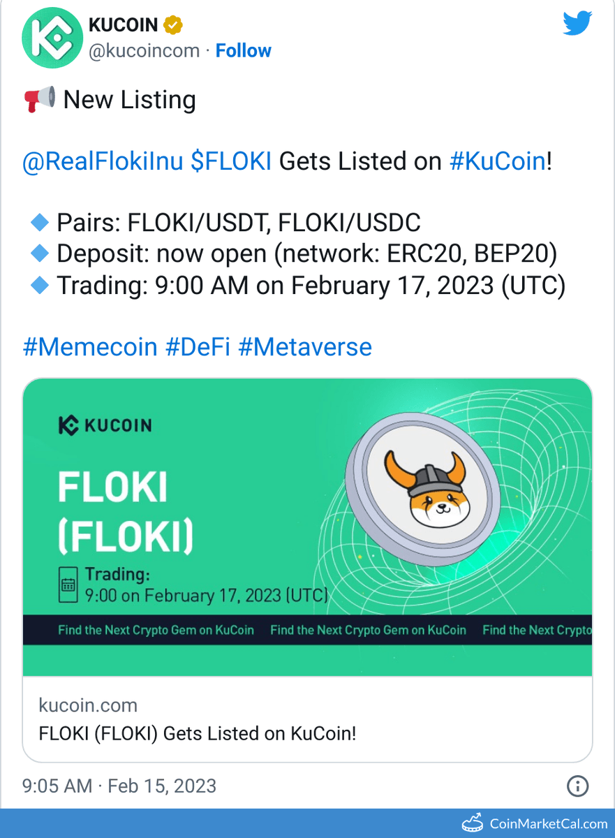 CoinMarketCal Bot tweet media