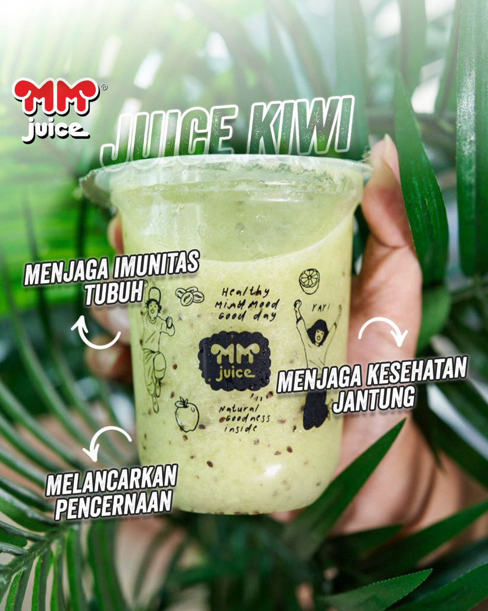 MMJuiceRestoran's tweet image. Si hijau yang menyegarkan dan menyehatkan, yap Juice Kiwi yang kaya akan serat dan manfaat bagus banget buat kesehatan kamu loh 😉
.
.
.
#mmjuice #newoutlet #kulinerindonesia #deliveryindonesia #delivery #makananindonesia #makananhygienis #MakanSehat #dinein