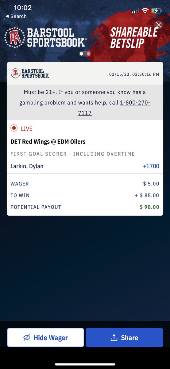 ryanolesky's tweet photo. @RedWingDiehards Call that number… or just place this bet https://t.co/4JYOsGYPRA