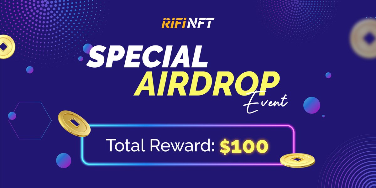 RikkeiFinance's tweet photo. It's time for RiFi NFT Special #Airdrop 
️🎊 $100 USDT for 10 lucky winners ️🎊️
Rules:
1️⃣ Follow @rifinft
2️⃣ Quote this tweet and tag 03 friends
3️⃣ Create an account at https://t.co/ofGeQf6rdV
4️⃣ Fill in this form: https://t.co/l5pxYtQH1m

⏰ 16 - 26 Feb 2023 https://t.co/nVCDatKavR